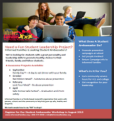 Register as a Student Ambassador Register as a Student Ambassador