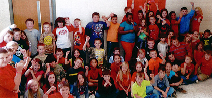 Kids with Red Hair for Red Ribbon Week