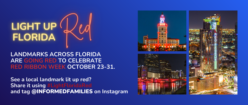 Light Up Florida Red for Red Ribbon Week October 23-31