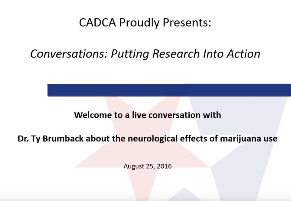 Research Into Action Webinar Series - Marijuana